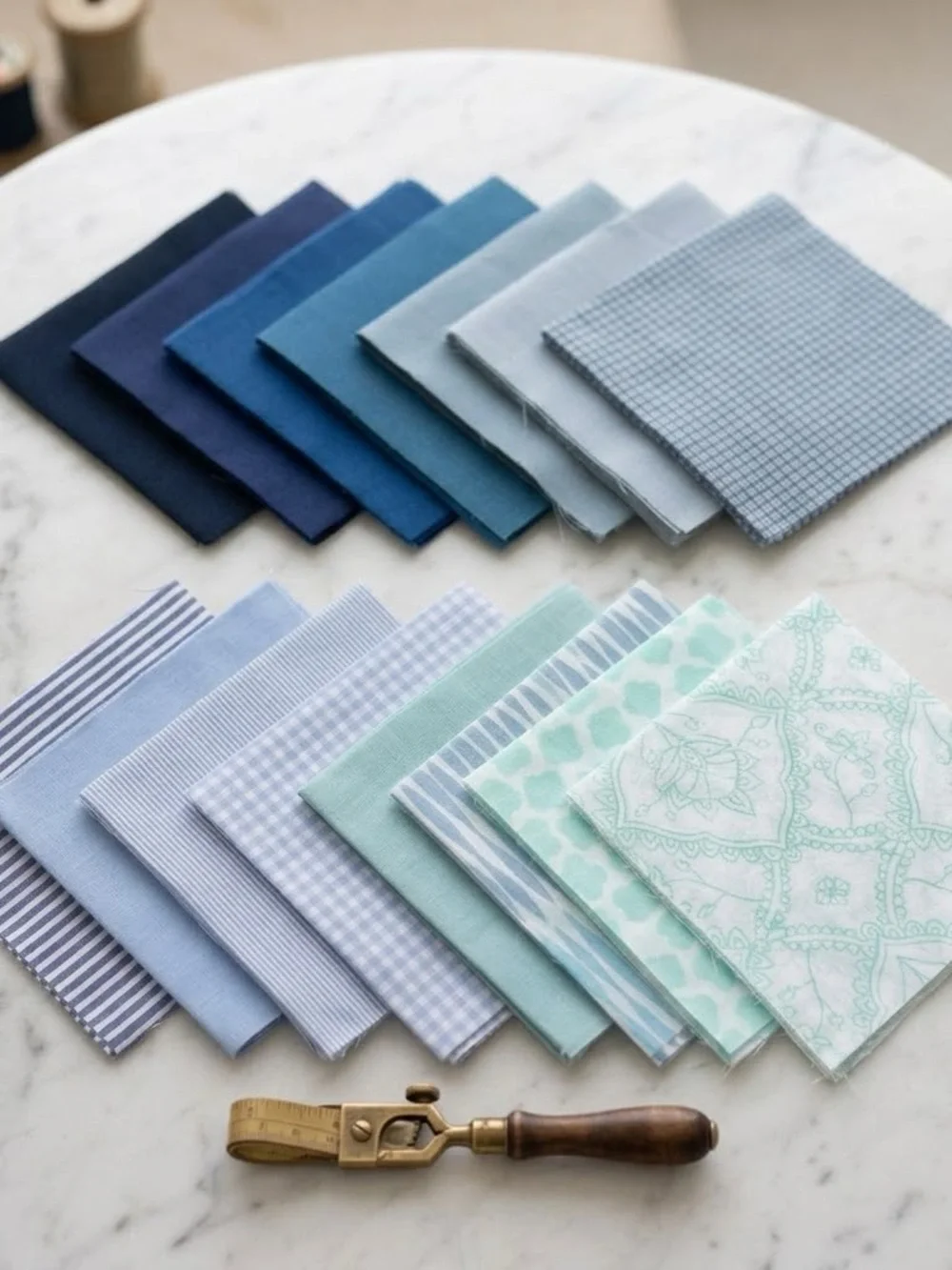 150 pcs Coastal Blue pre cut charm pack 5